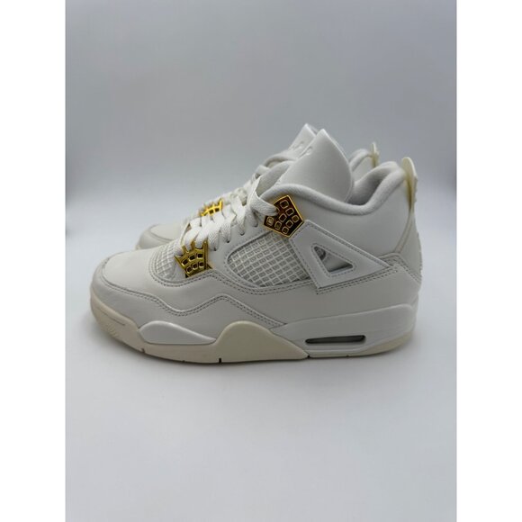 Size 7 - Air Jordan 4 Retro Metallic Gold (Women's) - Picture 3 of 11